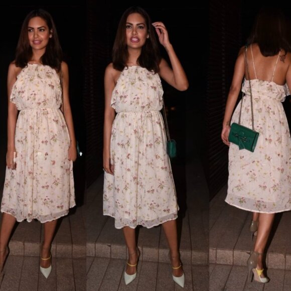 Zara Floral Sequin Ruffle Midi Halterneck Midi Dress NWT Size XS - Picture 2 of 9